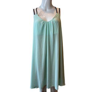 Audrey Womens Halter Mini Dress DH9721 Strappy Back Summer Sleeveless Sky Blue M